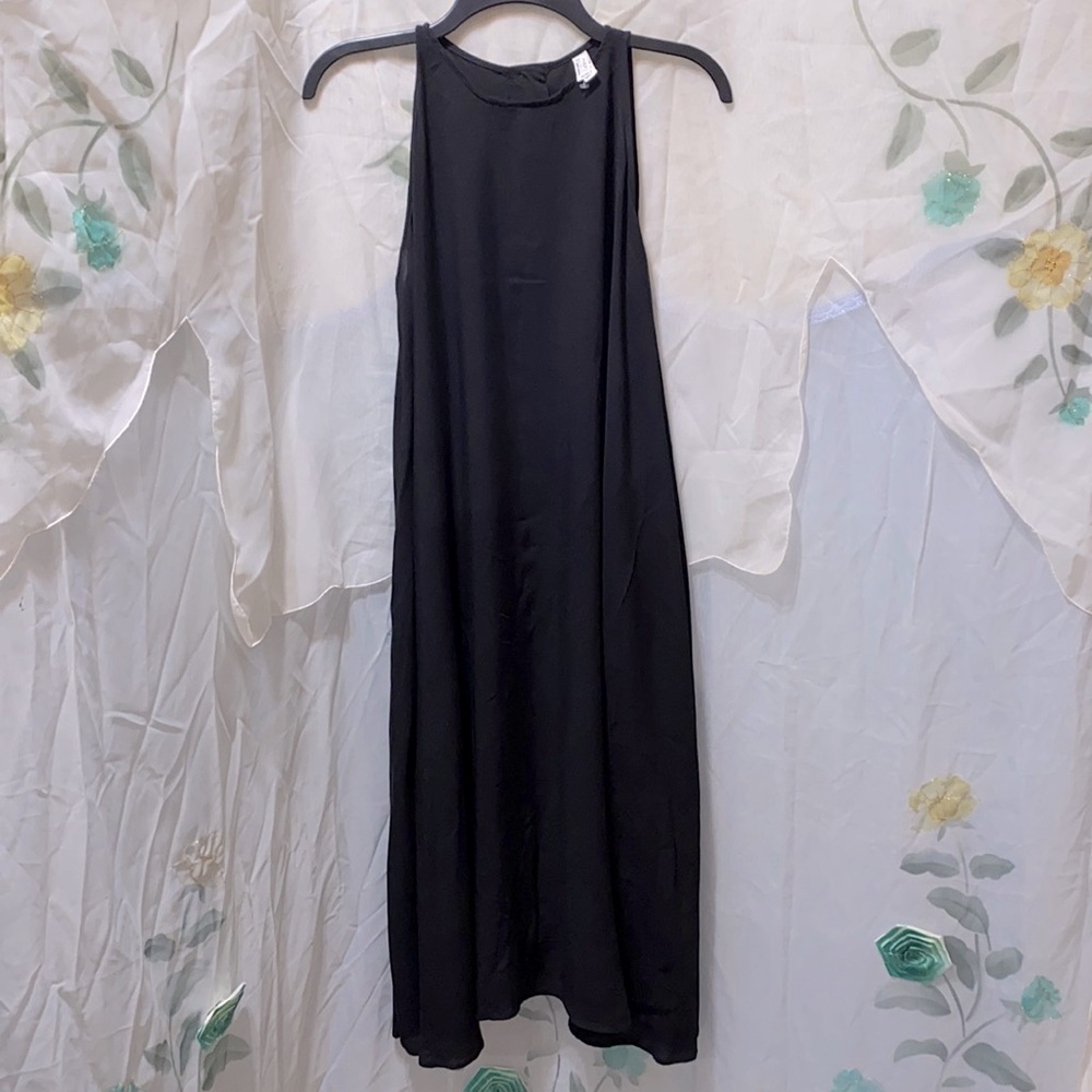 AMERICAN APPAREL BLK 100% RAYON A-LINE MAXI DRESS SZ DRESSES SZ OS